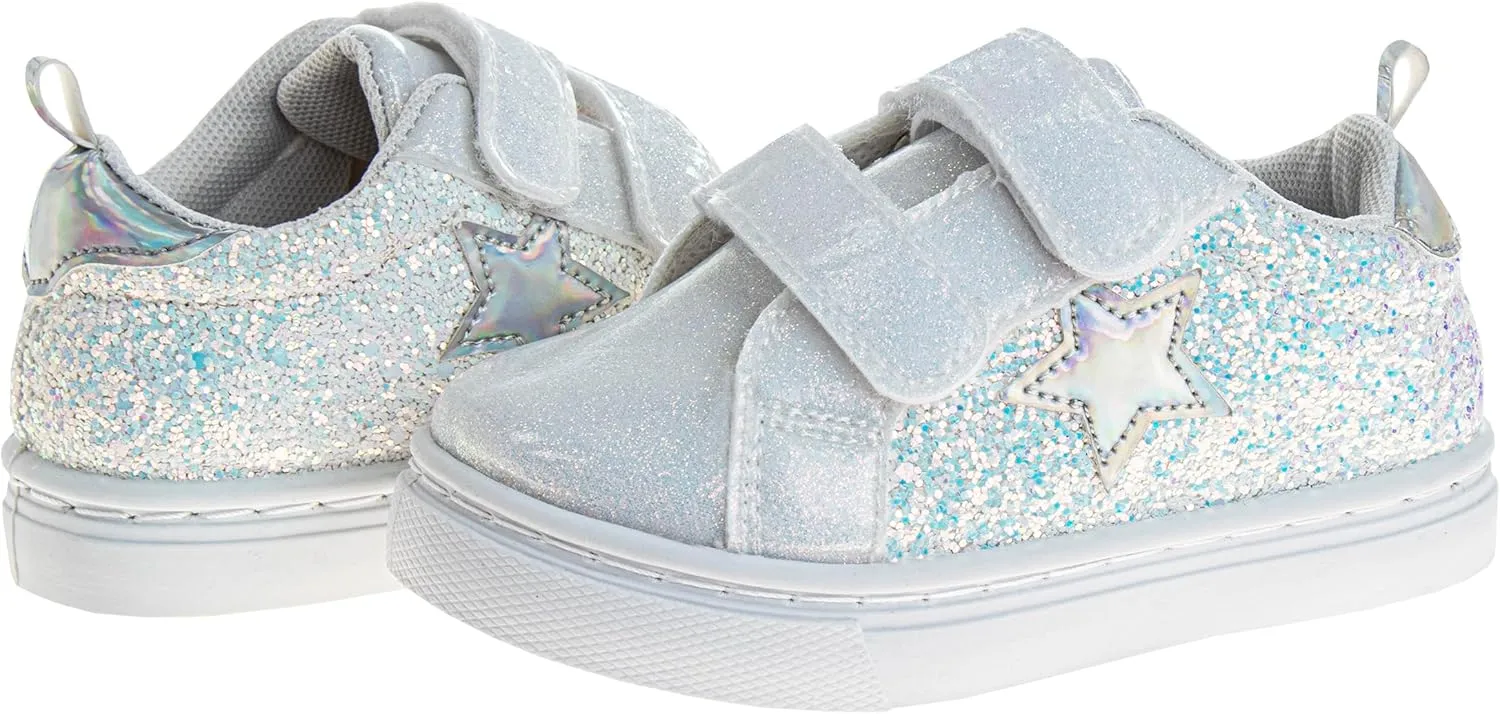 Laura Ashley Laceless Sneakers for Kids Girls - Slipon Closure Casual Shoes (Toddler/Little Kids)