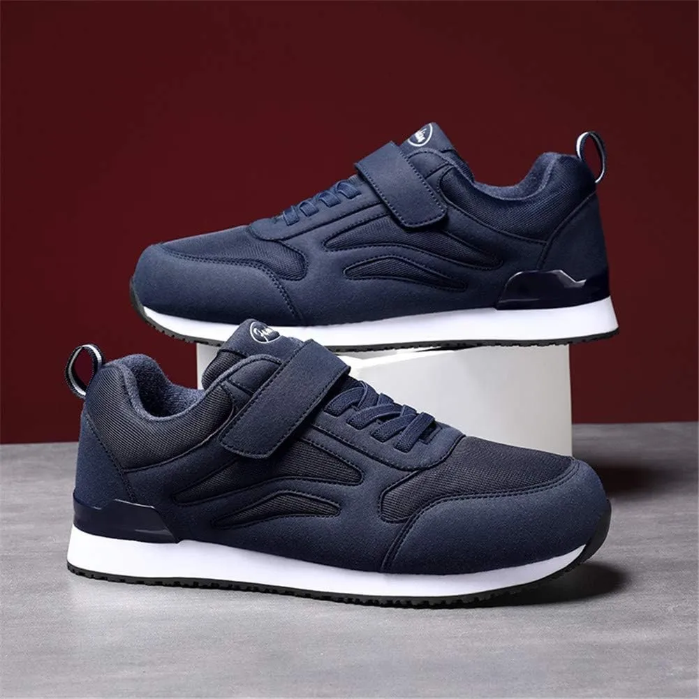 LEADER SHOW Mens Walking Shoes Casual Tennis Gym No-tie Comfortable Flat Lightweight Hook and Loop Sneakers