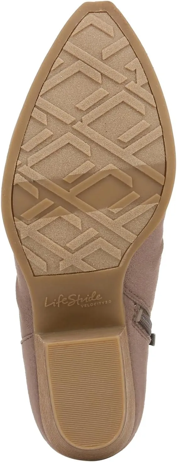 LifeStride Women's Reba Rouched Western Ankle Bootie