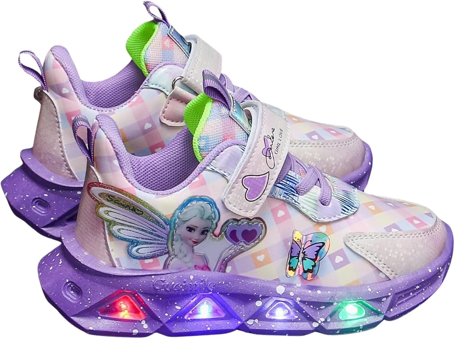 Light Up Shoes for Girls LED Princess Sneakers Zapatos para Niñas Baby Toddler Birthday Shoes Tenis para Niñas