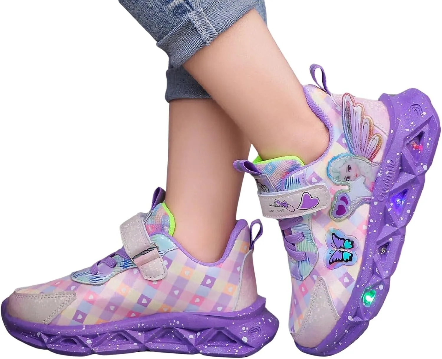 Light Up Shoes for Girls LED Princess Sneakers Zapatos para Niñas Baby Toddler Birthday Shoes Tenis para Niñas