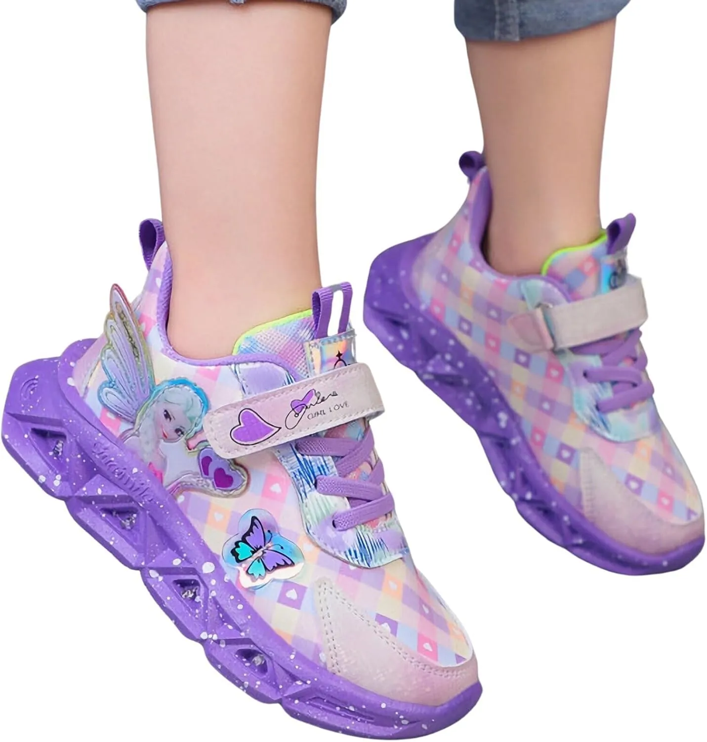Light Up Shoes for Girls LED Princess Sneakers Zapatos para Niñas Baby Toddler Birthday Shoes Tenis para Niñas