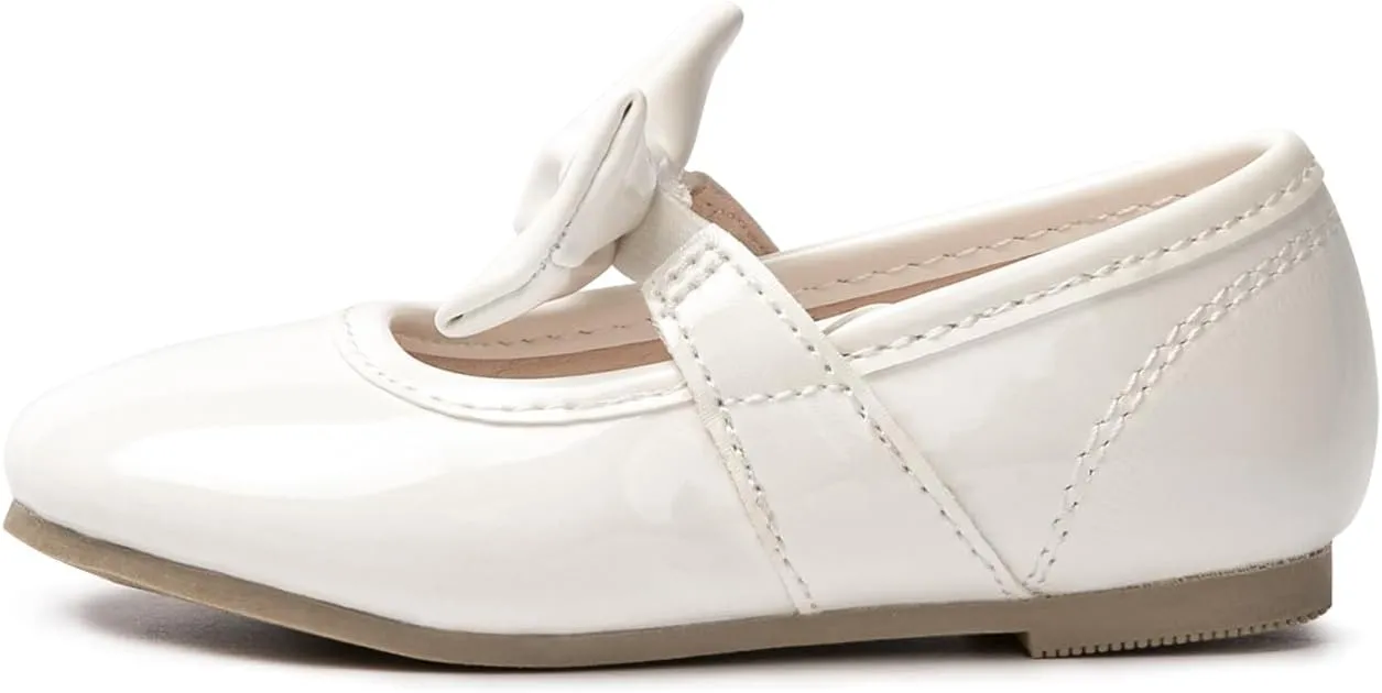 LM Toddler/Little Girls Mary Jane Dress Shoes Bow Ballet Flats for Wedding, Party, School