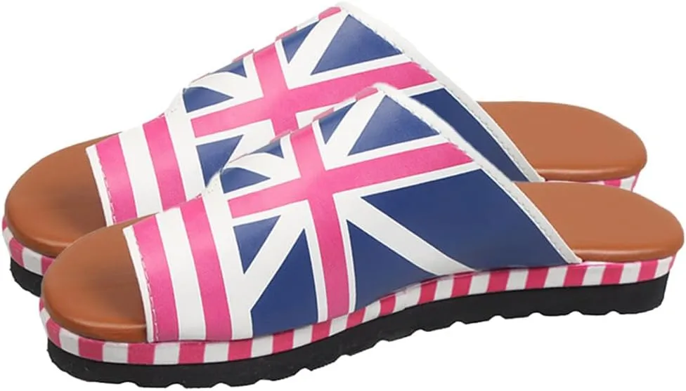 Loizziuy Beach Must Haves Sandals American Flag Summer Platform Thong Slippers Sandals Perfect for The Beach or Pool