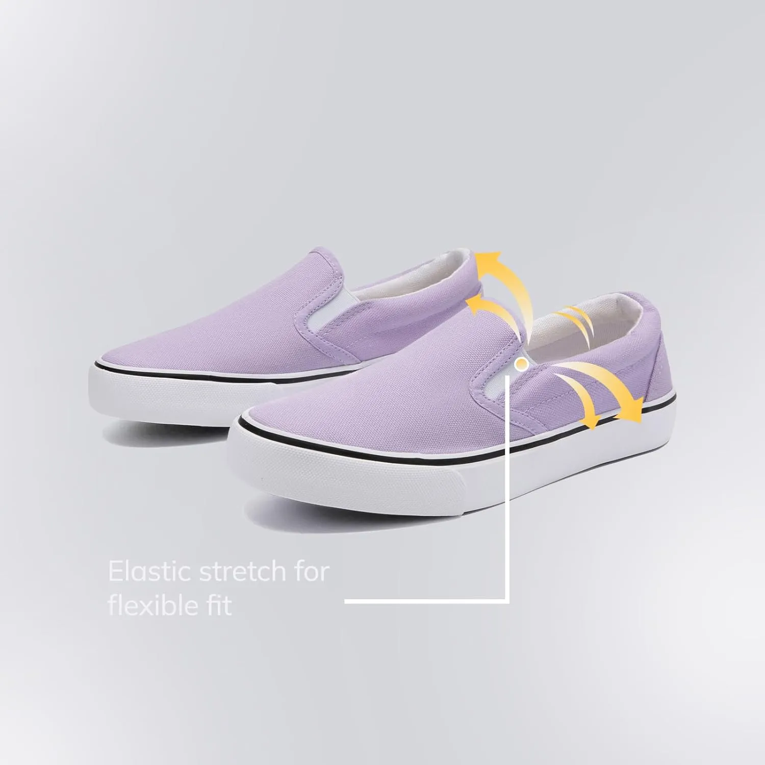 Low-Top Slip Ons Women's Fashion Sneakers Casual Canvas Sneakers for Women Comfortable Flats Breathable Padded Insole Slip on Sneakers Women Low Slip on Shoes