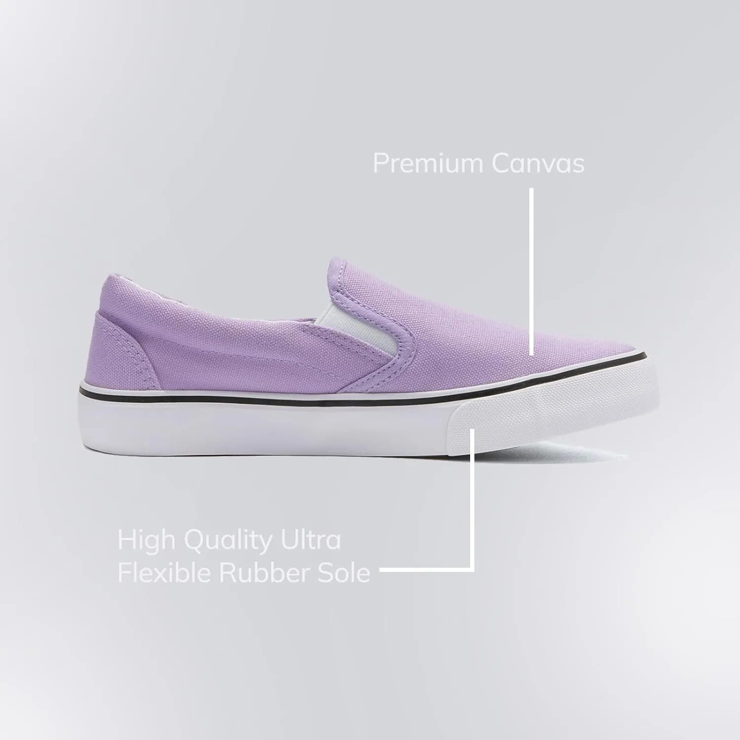 Low-Top Slip Ons Women's Fashion Sneakers Casual Canvas Sneakers for Women Comfortable Flats Breathable Padded Insole Slip on Sneakers Women Low Slip on Shoes