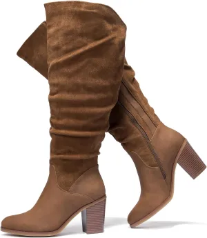 Luoika Women's Extra Wide Calf Knee High Boots, Wide Width Winter Tall Boots.