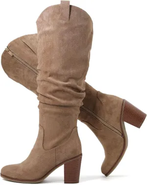Luoika Women's Extra Wide Calf Knee High Boots, Wide Width Winter Tall Boots.