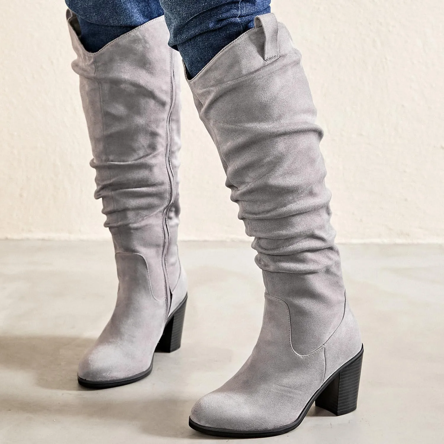 Luoika Women's Extra Wide Calf Knee High Boots, Wide Width Winter Tall Boots.