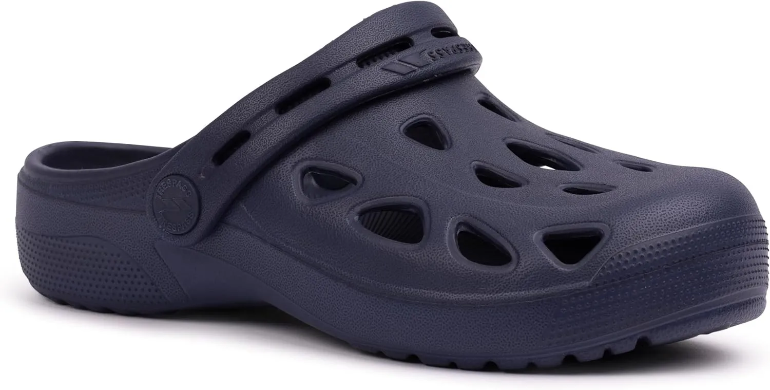 Madison Unisex Lightweight Hinged Straps Slide Sandal, Navy blue, 32 EU
