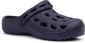 Madison Unisex Lightweight Hinged Straps Slide Sandal, Navy blue, 32 EU