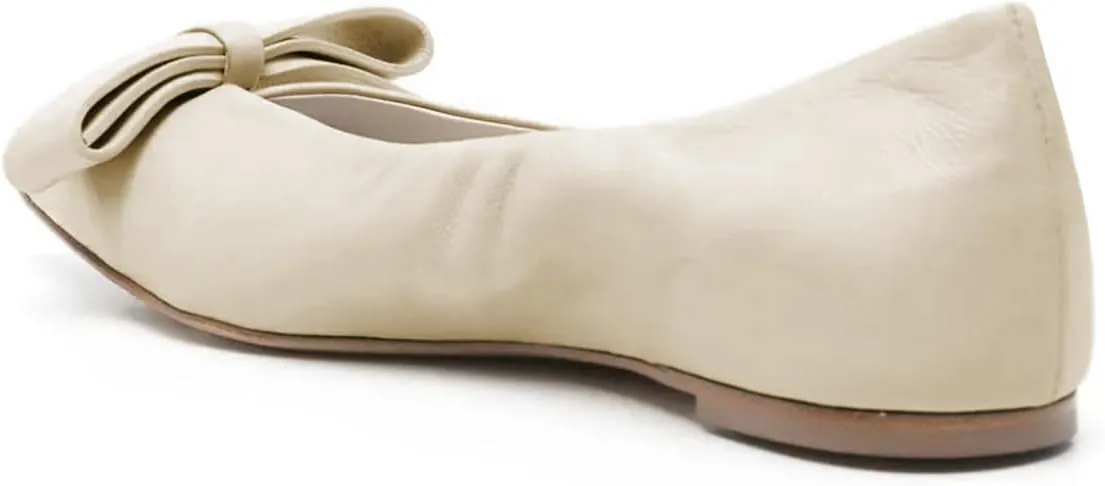Maiyang Women Fashion Pointed Toe Bowknot Ballet Flats Slip on Comfy Casual Daily Wear Shoes Size 4-16 US