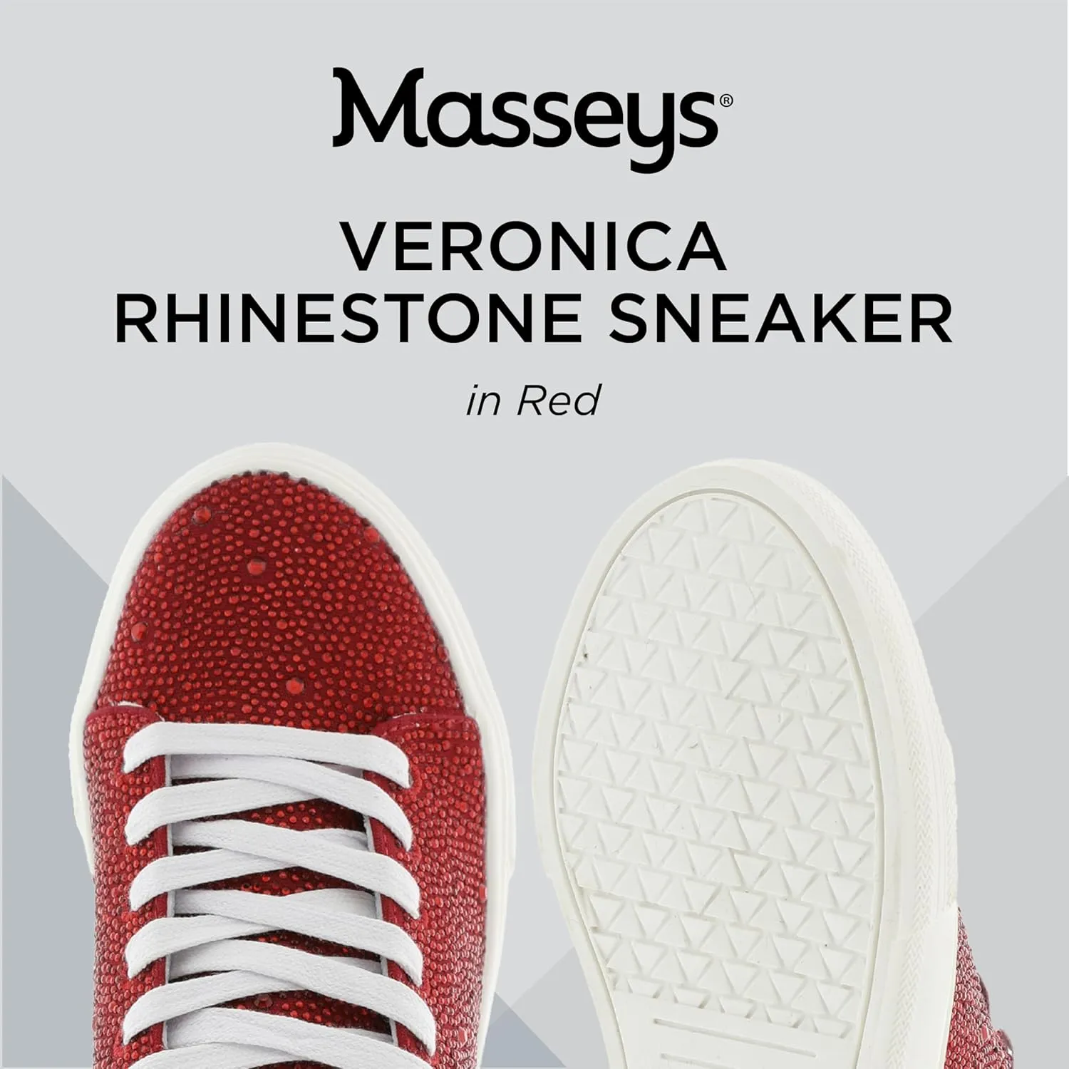 Masseys Women's Veronica Rhinestone Studded Fashion Sneaker