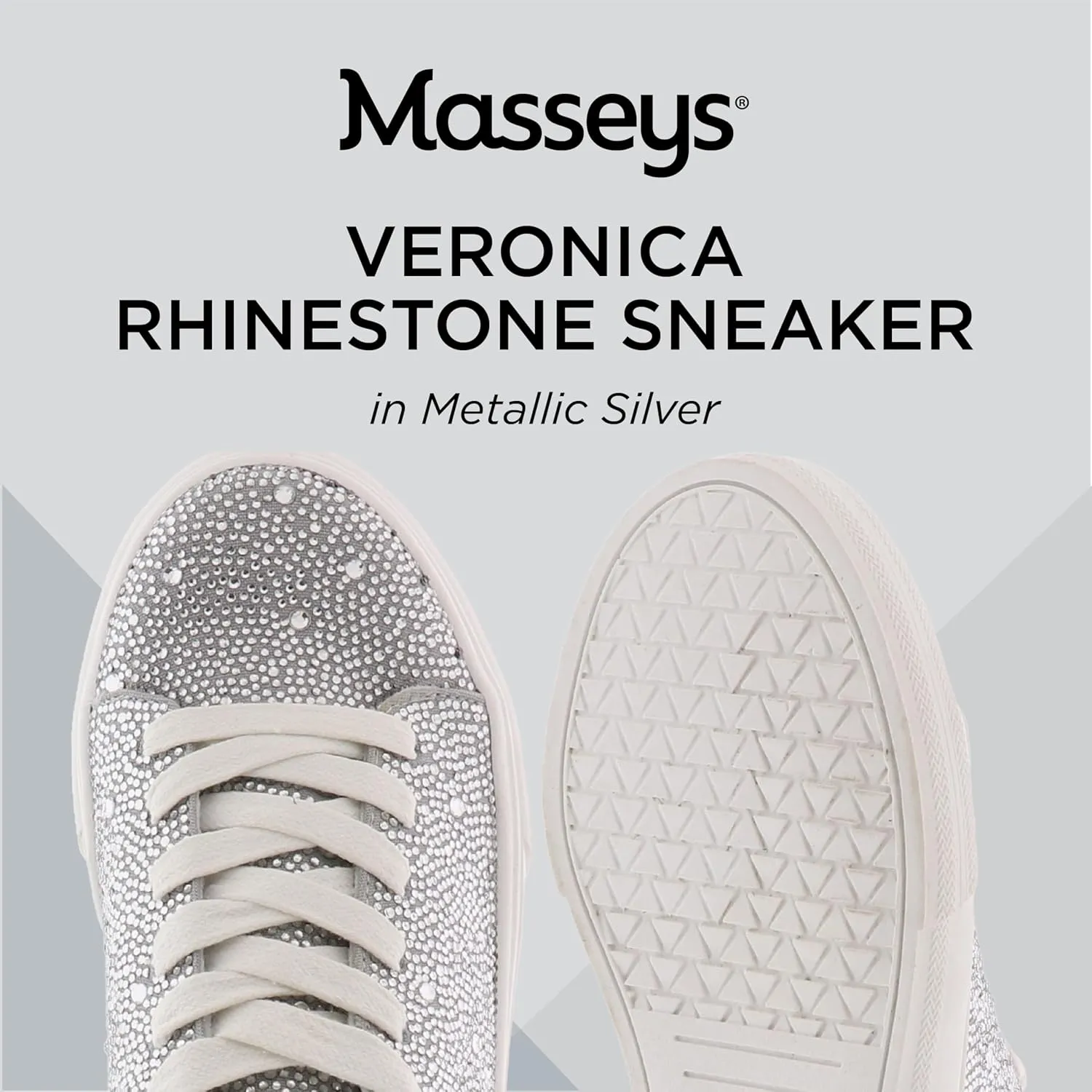 Masseys Women's Veronica Rhinestone Studded Fashion Sneaker