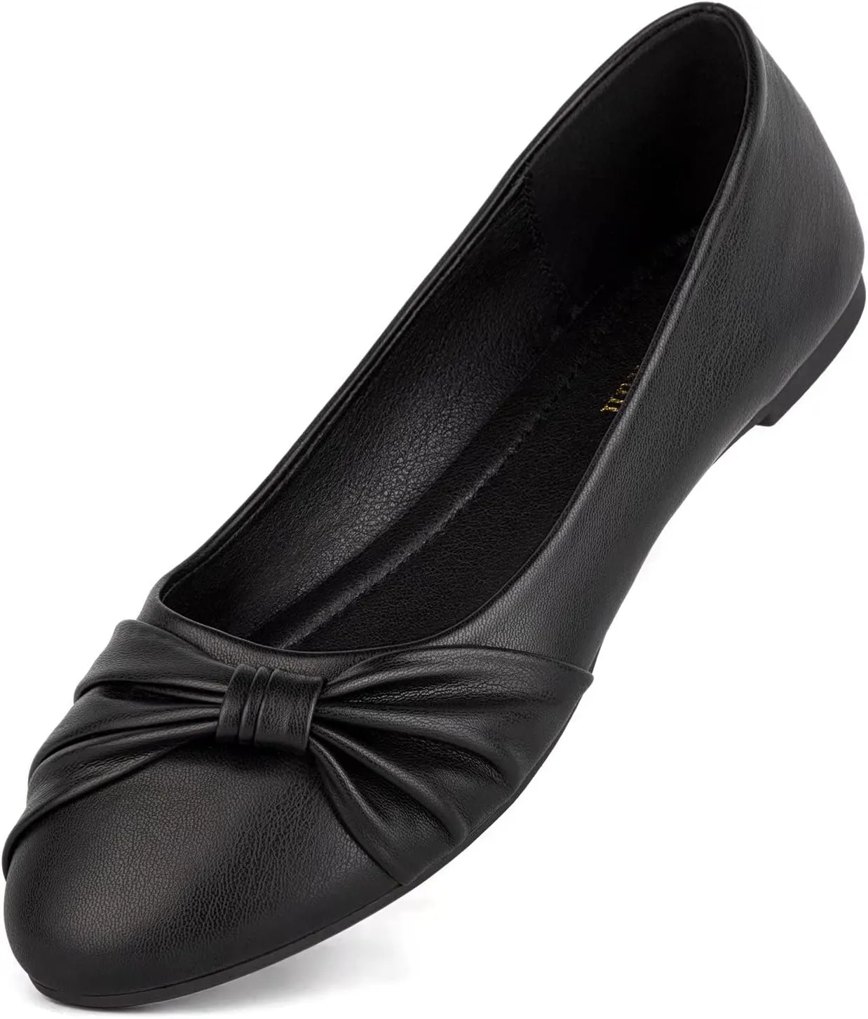 MaxMuxun Women's Flats Shoes Faux Suede Round Toe Ballet Dressy Flats Comfortable Slip On Walking Shoes