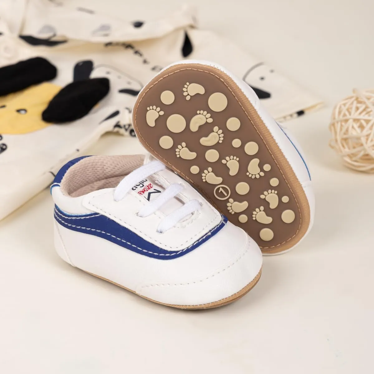 Meckior Infant Baby Girls Boys Canvas Shoes Soft Sole Toddler Slip On Newborn Crib Moccasins Casual Sneaker Austin Boy's Flat Lazy Loafers First Walkers Skate Shoe
