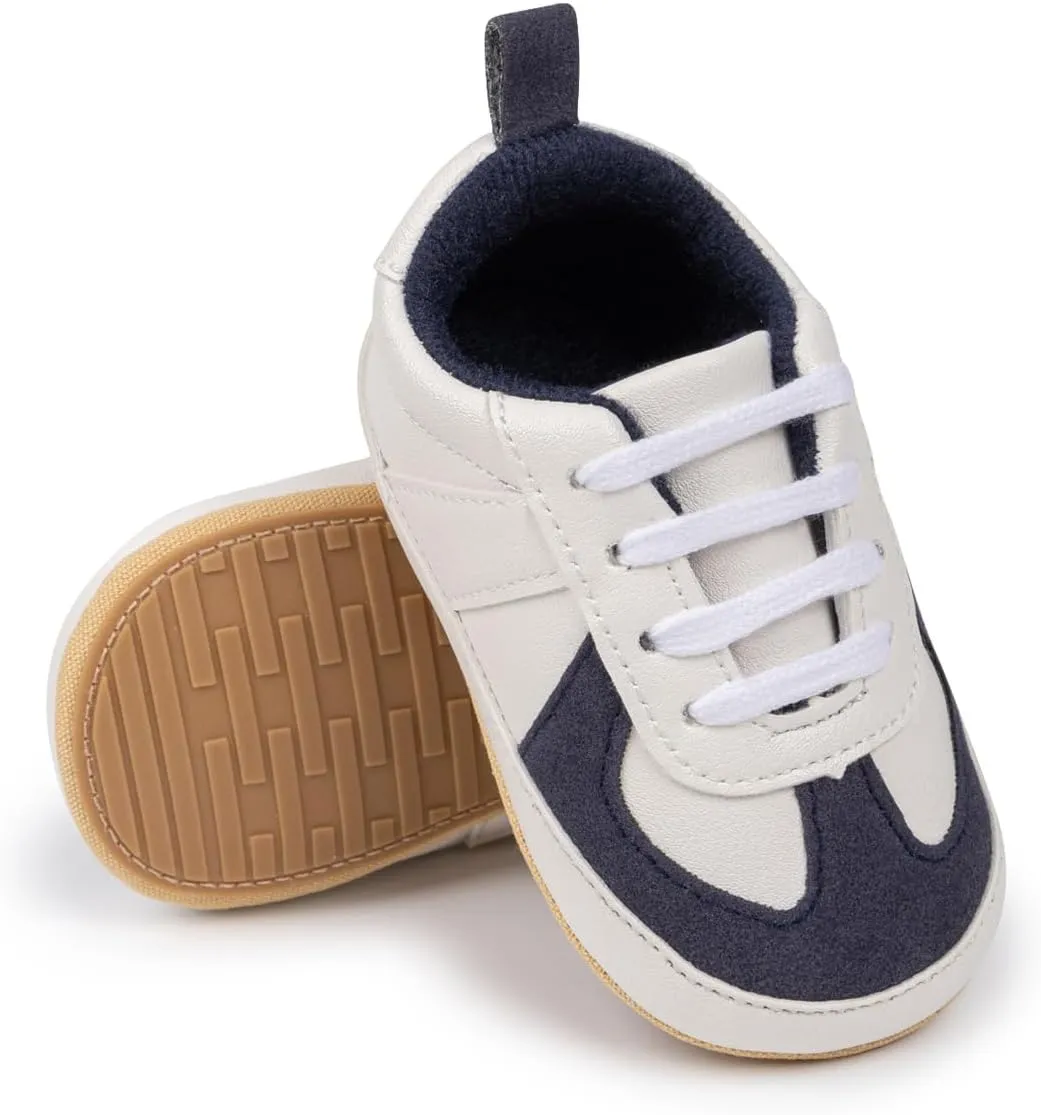 Meckior Infant Baby Girls Boys Canvas Shoes Soft Sole Toddler Slip On Newborn Crib Moccasins Casual Sneaker Austin Boy's Flat Lazy Loafers First Walkers Skate Shoe