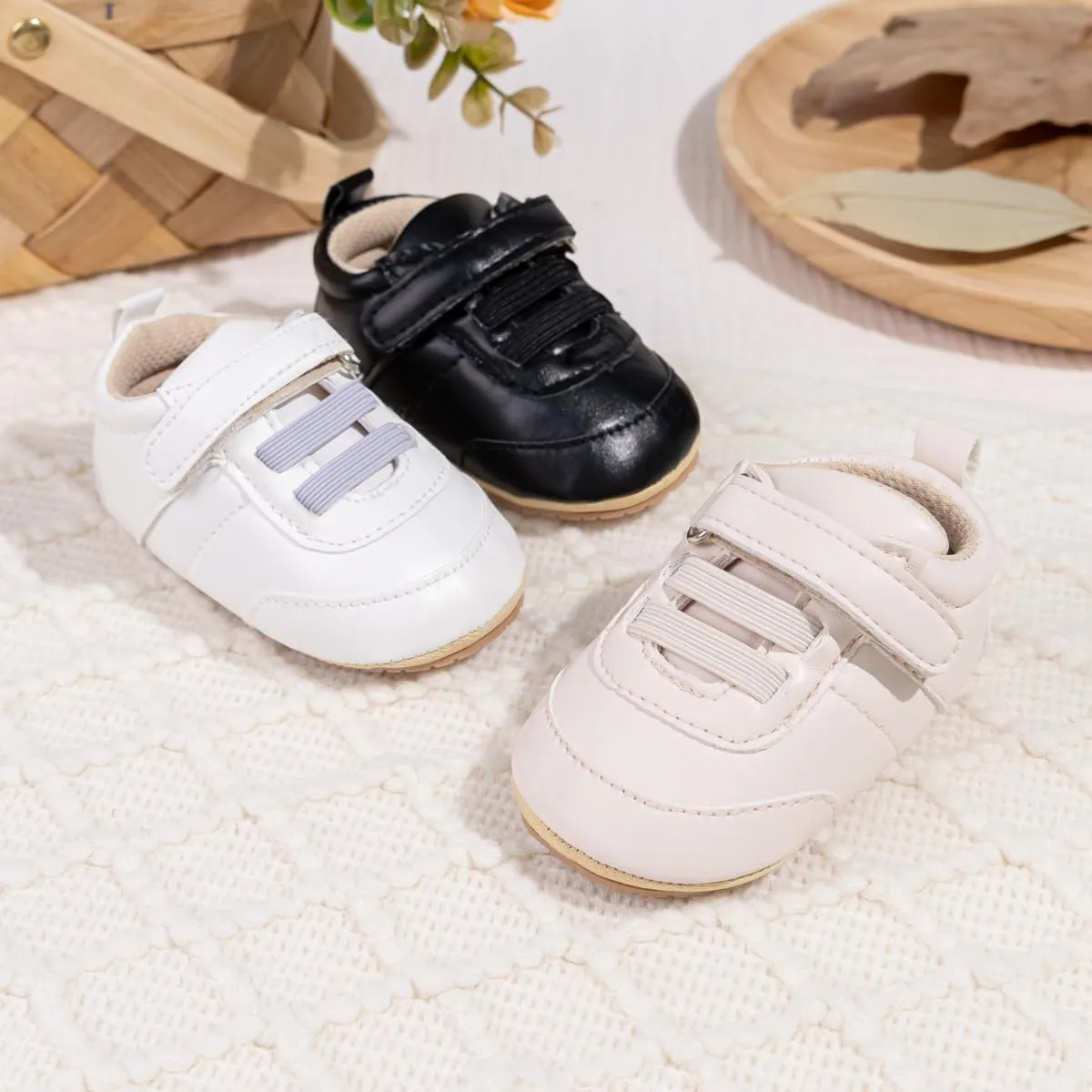 Meckior Infant Baby Girls Boys Canvas Shoes Soft Sole Toddler Slip On Newborn Crib Moccasins Casual Sneaker Austin Boy's Flat Lazy Loafers First Walkers Skate Shoe