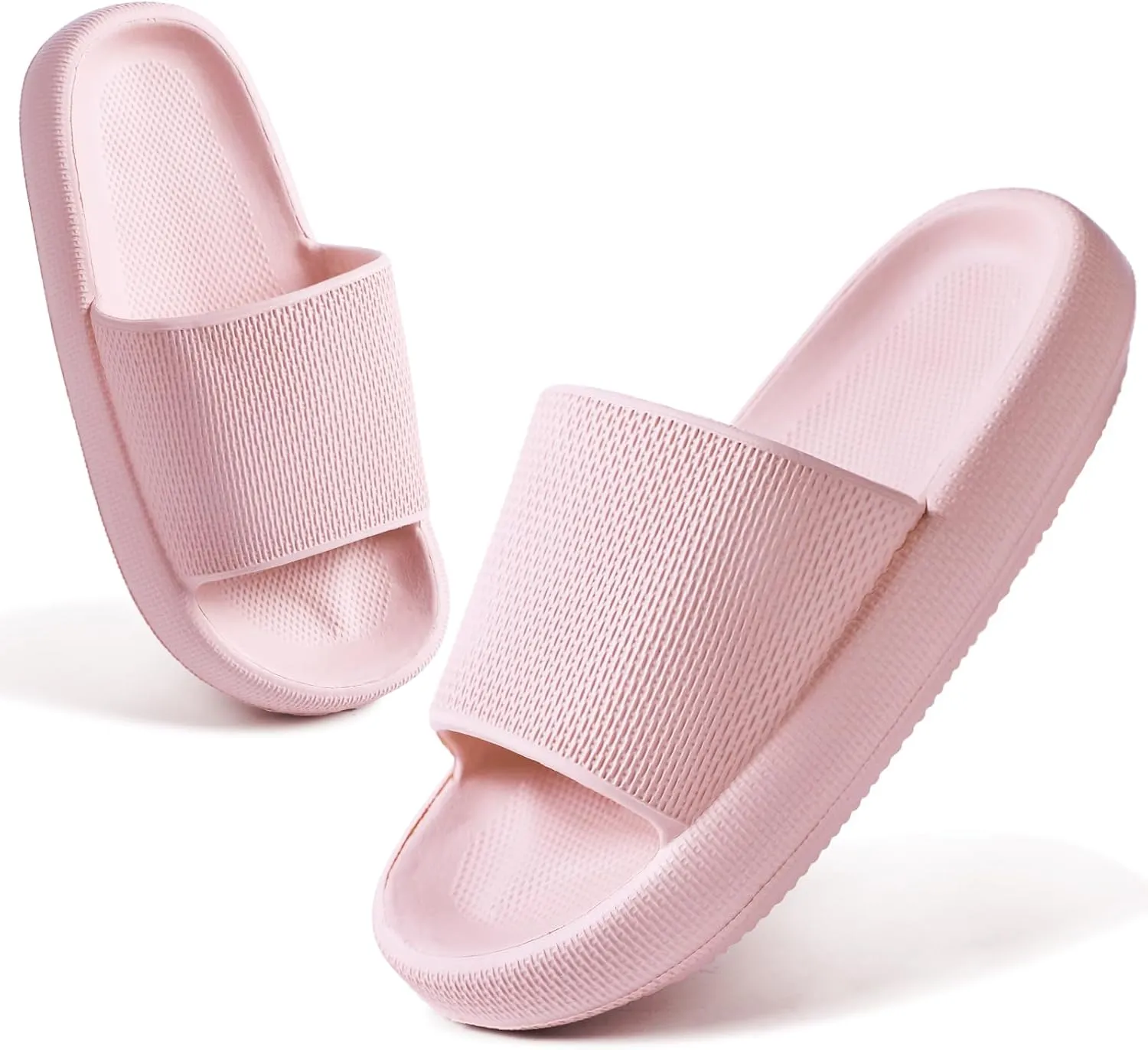 Menore Cloud Slides for Kids Shower Beach Slippers Boys Girls Bathroom Thick Sole Pillow Slippers Summer Non-Slip Pool Sandals