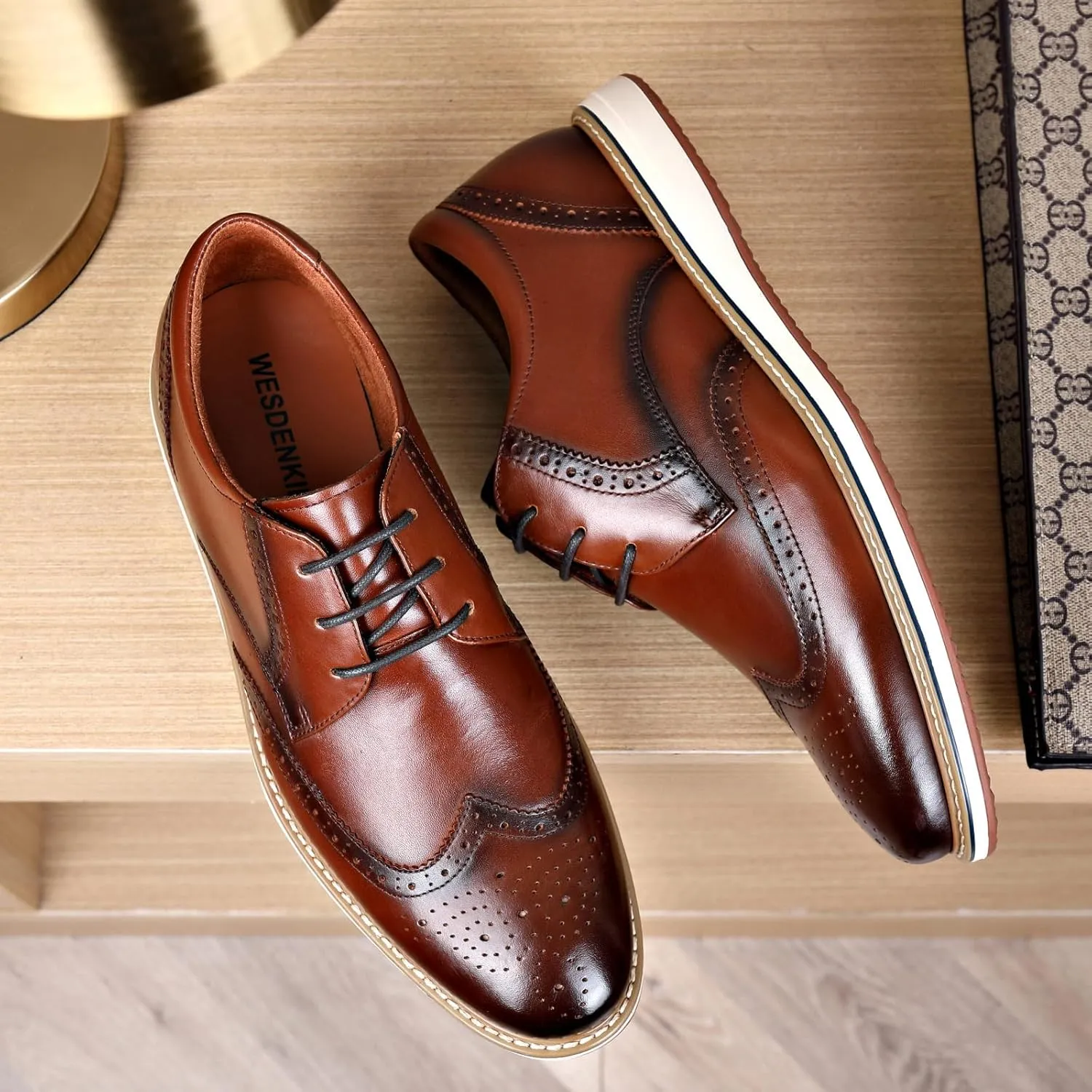 Men's Casual Dress Oxfords Shoes Business Formal Derby Sneakers
