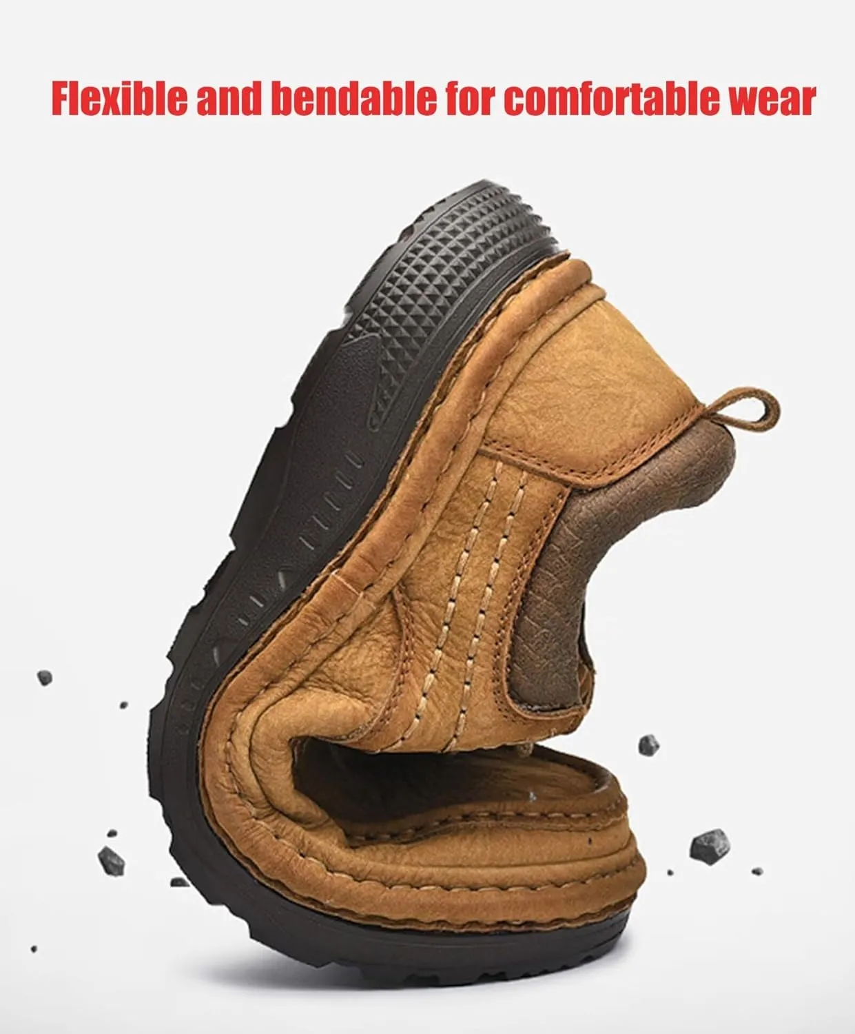 Men's Casual Loafers Classic Business Leather Shoes Comfortable Office Walking Shoes