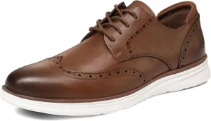 Men's Dress Sneakers Lightweight Casual Business Wingtip Oxford Shoes