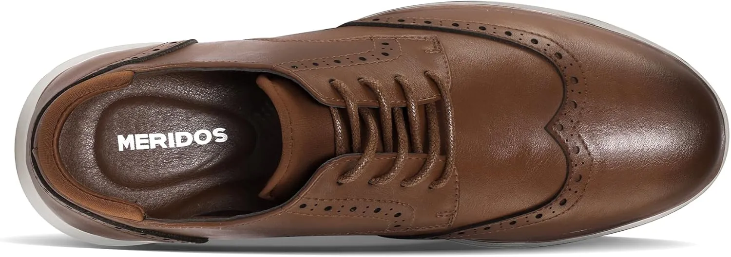 Men's Dress Sneakers Lightweight Casual Business Wingtip Oxford Shoes