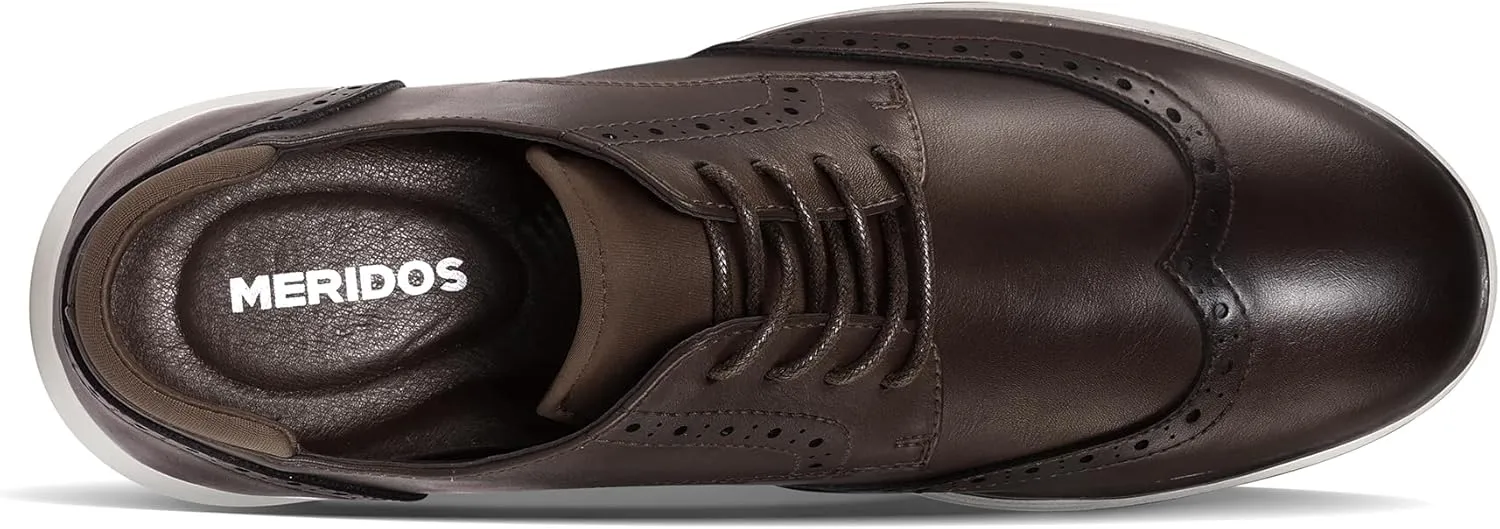 Men's Dress Sneakers Lightweight Casual Business Wingtip Oxford Shoes