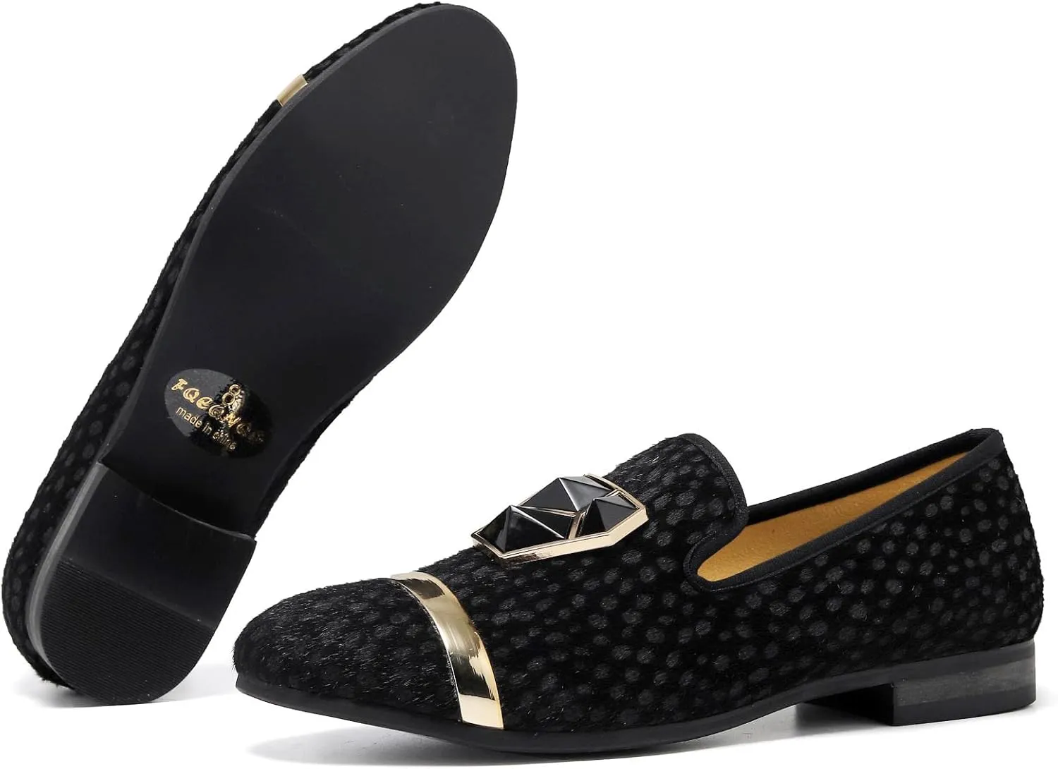 Men's Fashion Formal Velvet Loafers and Wedding Dress Shoes for Men, Penny Slip-On Smoking Luxury Men Casual Shoes
