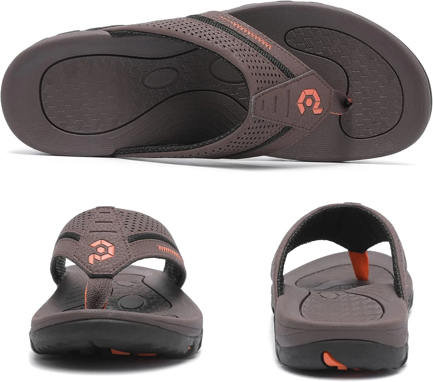 Men's Flip-Flops, Thongs Sandals Durable Comfort Slippers for Beach