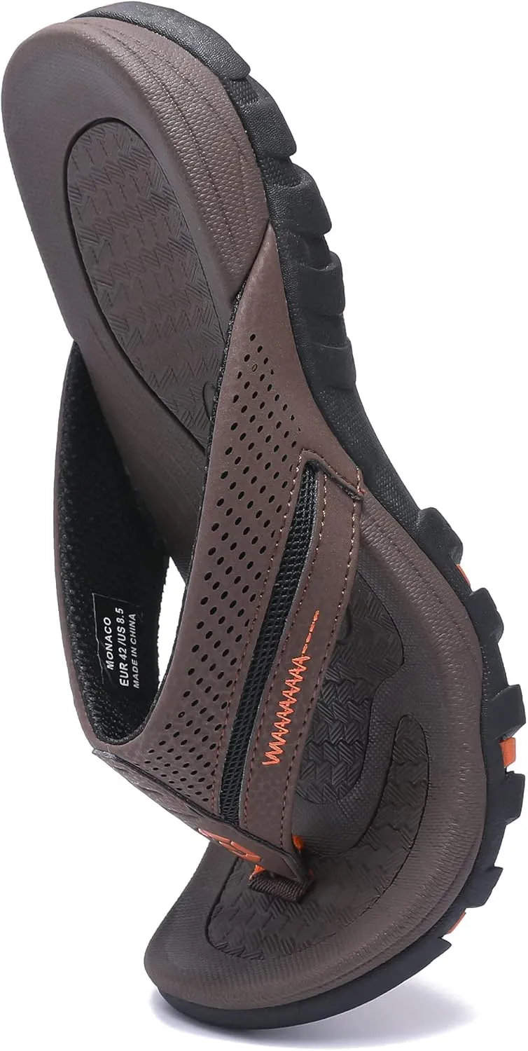 Men's Flip-Flops, Thongs Sandals Durable Comfort Slippers for Beach