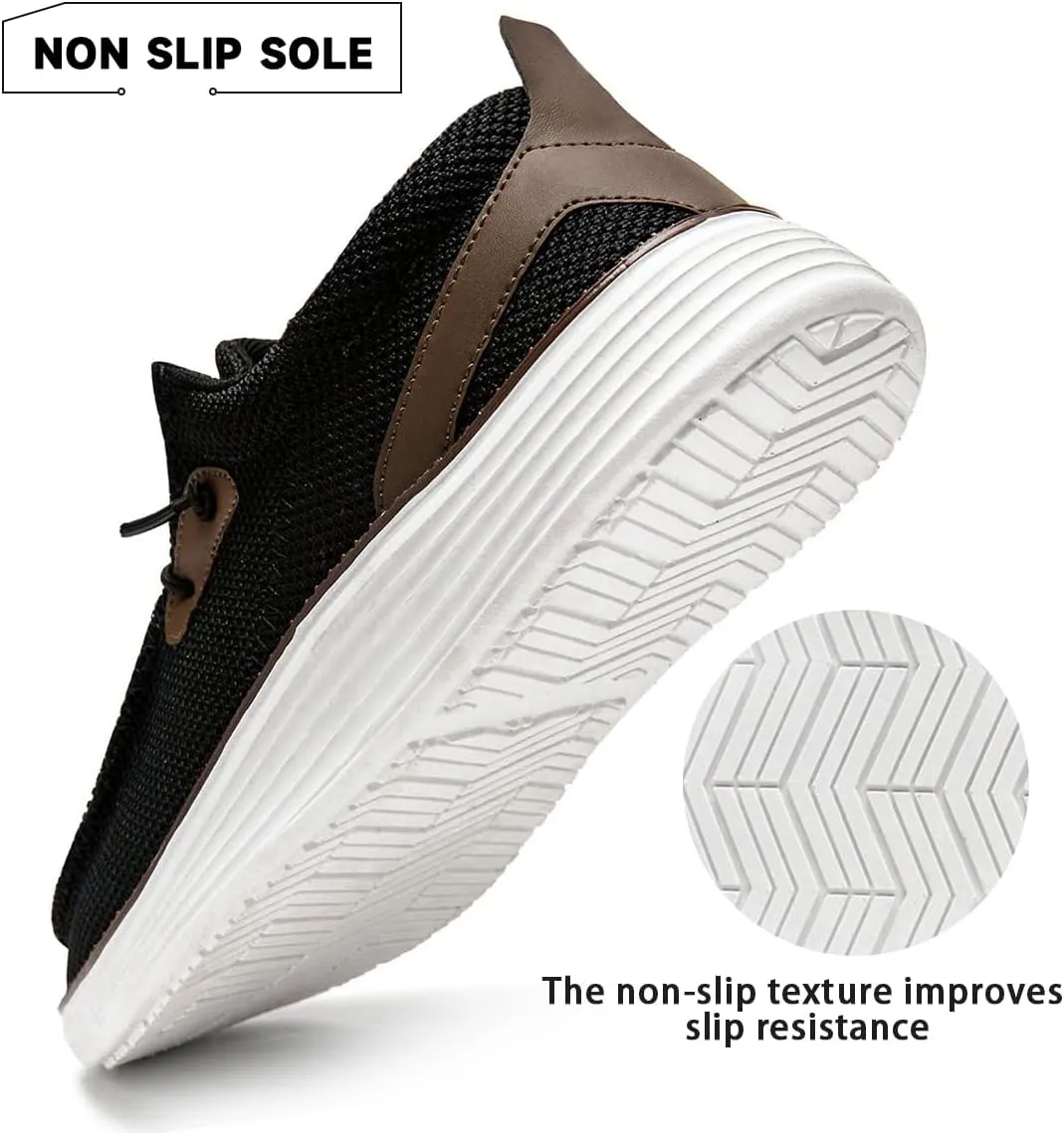 Men's Loafers Slip On Sneakers Boat Walking Fashion Shoes Classcial Comfortable Stylish Lightweight Casual Shoes for Men Non-Slip Durable Home Driving Shoes