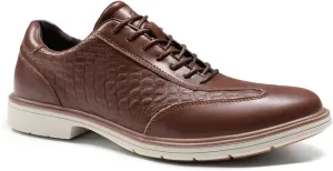 Men's Orthopedic Business Dress Walking Shoes - Comfortable Arch Support Plantar Fasciitis Leather Wingtip Formal Oxford - Flat Feet Casual Cap Toe Tuxedo Patent Sneakers for Foot Heel Pain Relief