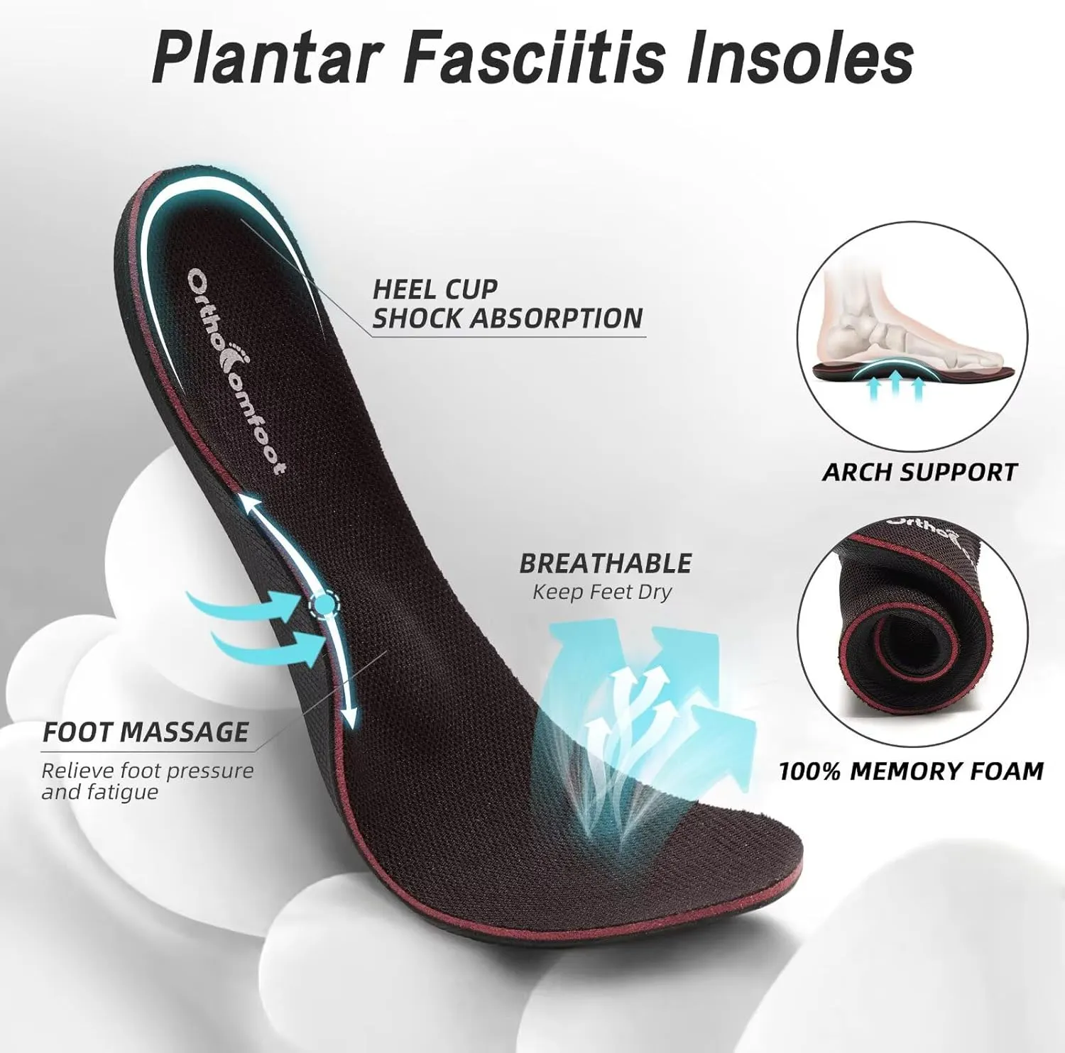 Men's Orthopedic Business Dress Walking Shoes - Comfortable Arch Support Plantar Fasciitis Leather Wingtip Formal Oxford - Flat Feet Casual Cap Toe Tuxedo Patent Sneakers for Foot Heel Pain Relief