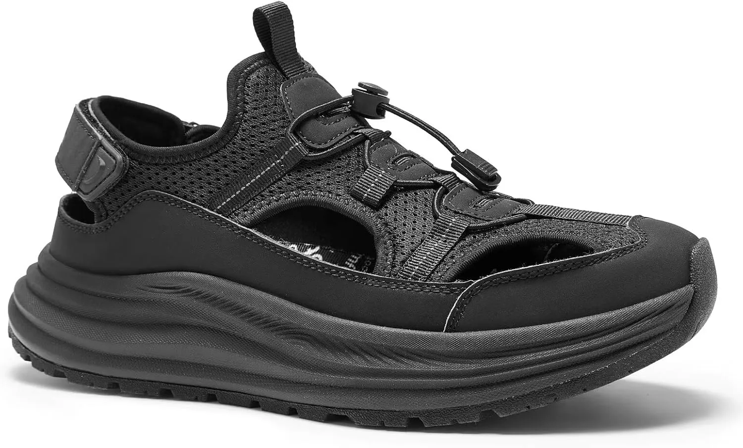 Men's Orthopedic Close Toes Hiking Sandals: Plantar Fasciitis Arch Support Adjustable Hook Loop Strap Athletic Sport Shoes, Comfortable Casual Camping Waterproof Summer Walking Sandals
