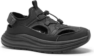 Men's Orthopedic Close Toes Hiking Sandals: Plantar Fasciitis Arch Support Adjustable Hook Loop Strap Athletic Sport Shoes, Comfortable Casual Camping Waterproof Summer Walking Sandals