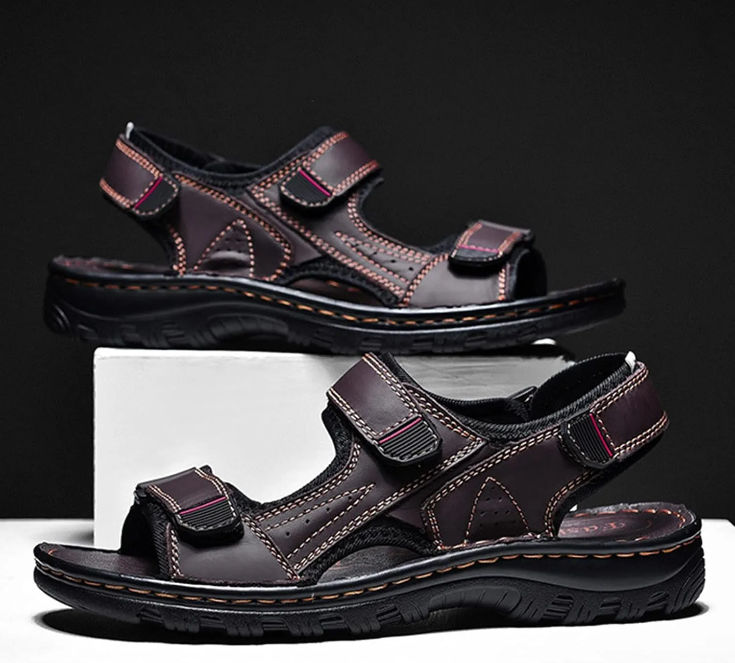 Men's Sandals, Men's Hiking Sandals Open Toe Outdoor Beach Sandal, Lightweight Trail Walking Sandals for Men