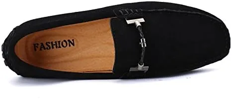 Men's Suede Leather Penny Loafers, Slip-on Driving Moccasins, Casual Flat Shoes, 10 Colors Options,Plus Big Sizes