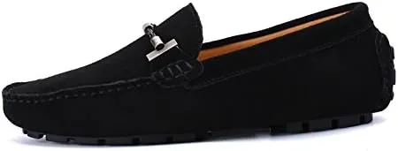 Men's Suede Leather Penny Loafers, Slip-on Driving Moccasins, Casual Flat Shoes, 10 Colors Options,Plus Big Sizes