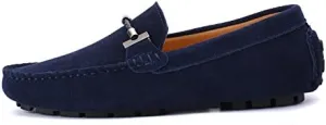 Men's Suede Leather Penny Loafers, Slip-on Driving Moccasins, Casual Flat Shoes, 10 Colors Options,Plus Big Sizes