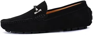 Men's Suede Leather Penny Loafers, Slip-on Driving Moccasins, Casual Flat Shoes, 10 Colors Options,Plus Big Sizes