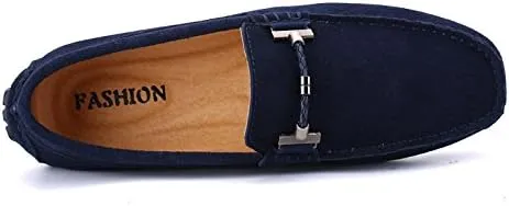 Men's Suede Leather Penny Loafers, Slip-on Driving Moccasins, Casual Flat Shoes, 10 Colors Options,Plus Big Sizes