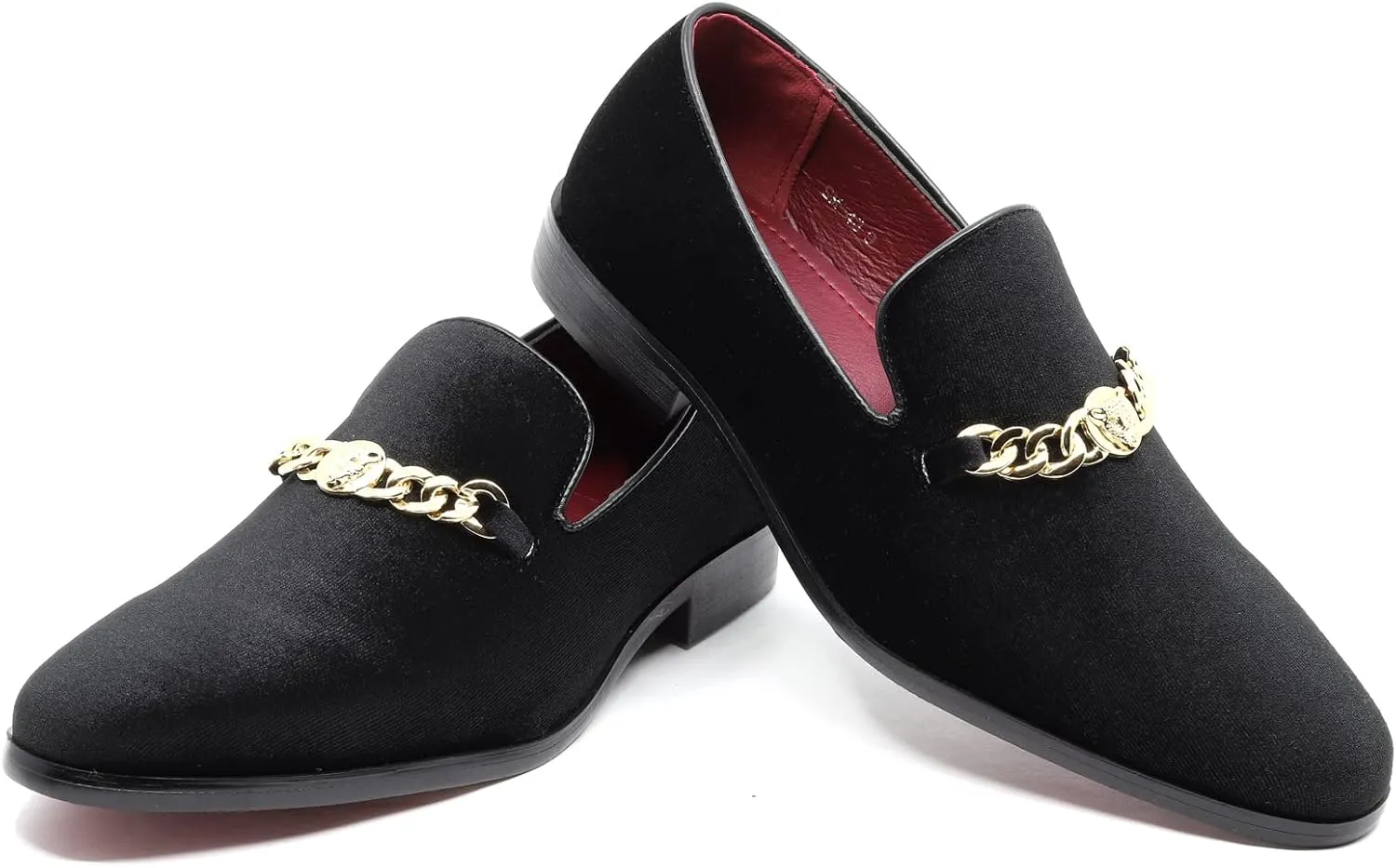 Men's Vintage Velvet Designer Classic Smoking Dress Tuxedo Loafers Slip On Shoes SM-43