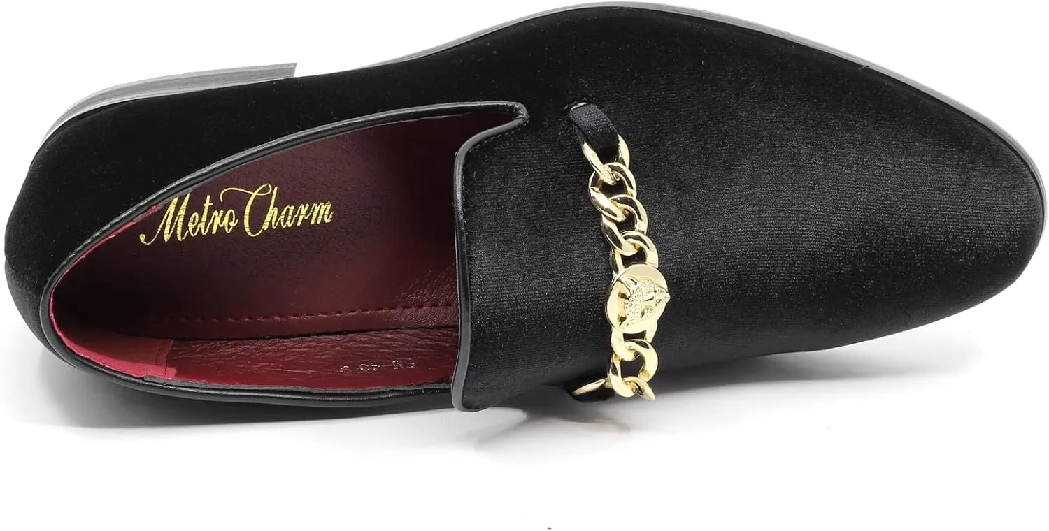 Men's Vintage Velvet Designer Classic Smoking Dress Tuxedo Loafers Slip On Shoes SM-43