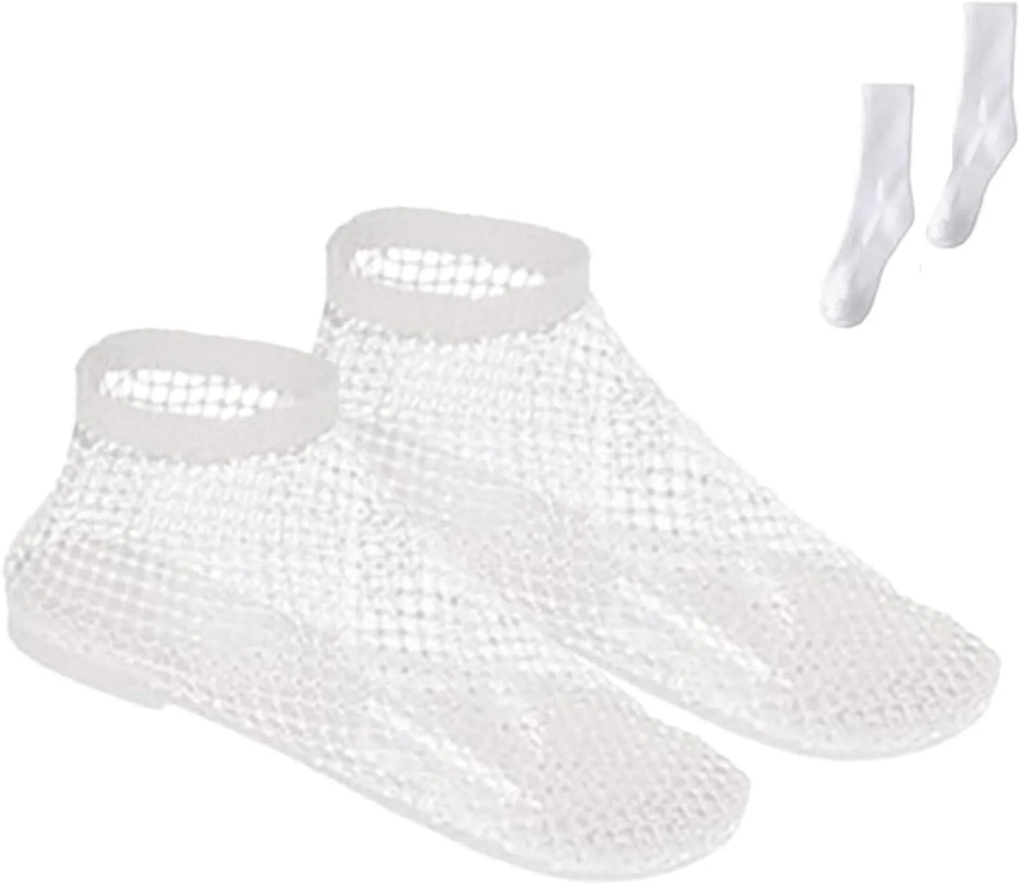 Mesh Ballet Flats for Women, Ultra Comfortable Shiny Gem Mesh Flats, Glittery Stretchy Net Shoes for Women