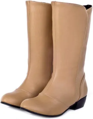 MIOKE Women's Winter Cowboy Mid Calf Boots Round Toe Slip-On Wide Width Comfy Stacked Low Heel Western Boots