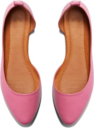 MOOMMO Women Cut Out Flat Shoes Pointed Toe Slip On Ballet Flats D’Orsay Comfortable Flat Heel Dress Shoes Side Cut Office Ladies Party Casual Driver Flats 4-11 M US