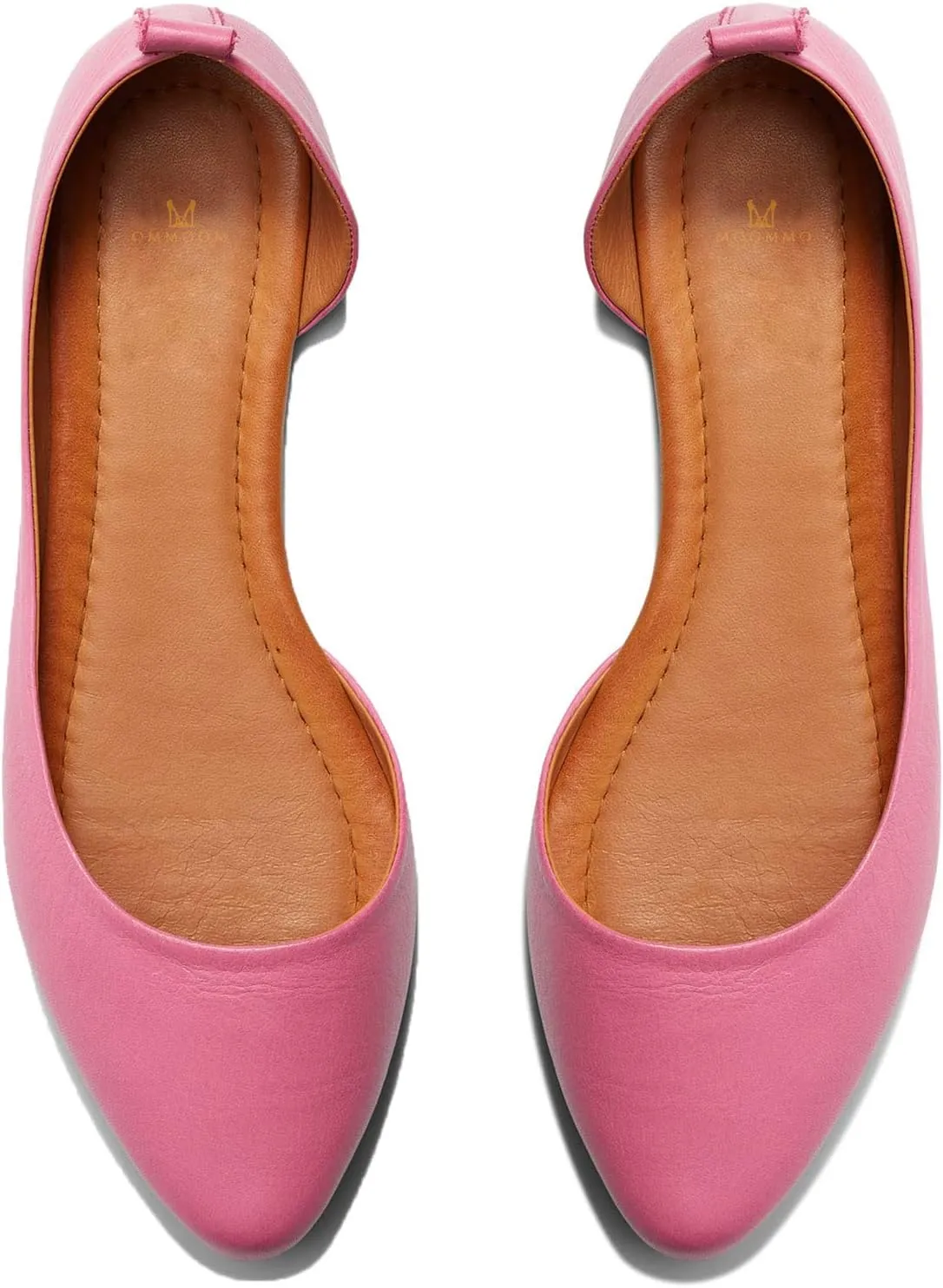 MOOMMO Women Cut Out Flat Shoes Pointed Toe Slip On Ballet Flats D’Orsay Comfortable Flat Heel Dress Shoes Side Cut Office Ladies Party Casual Driver Flats 4-11 M US
