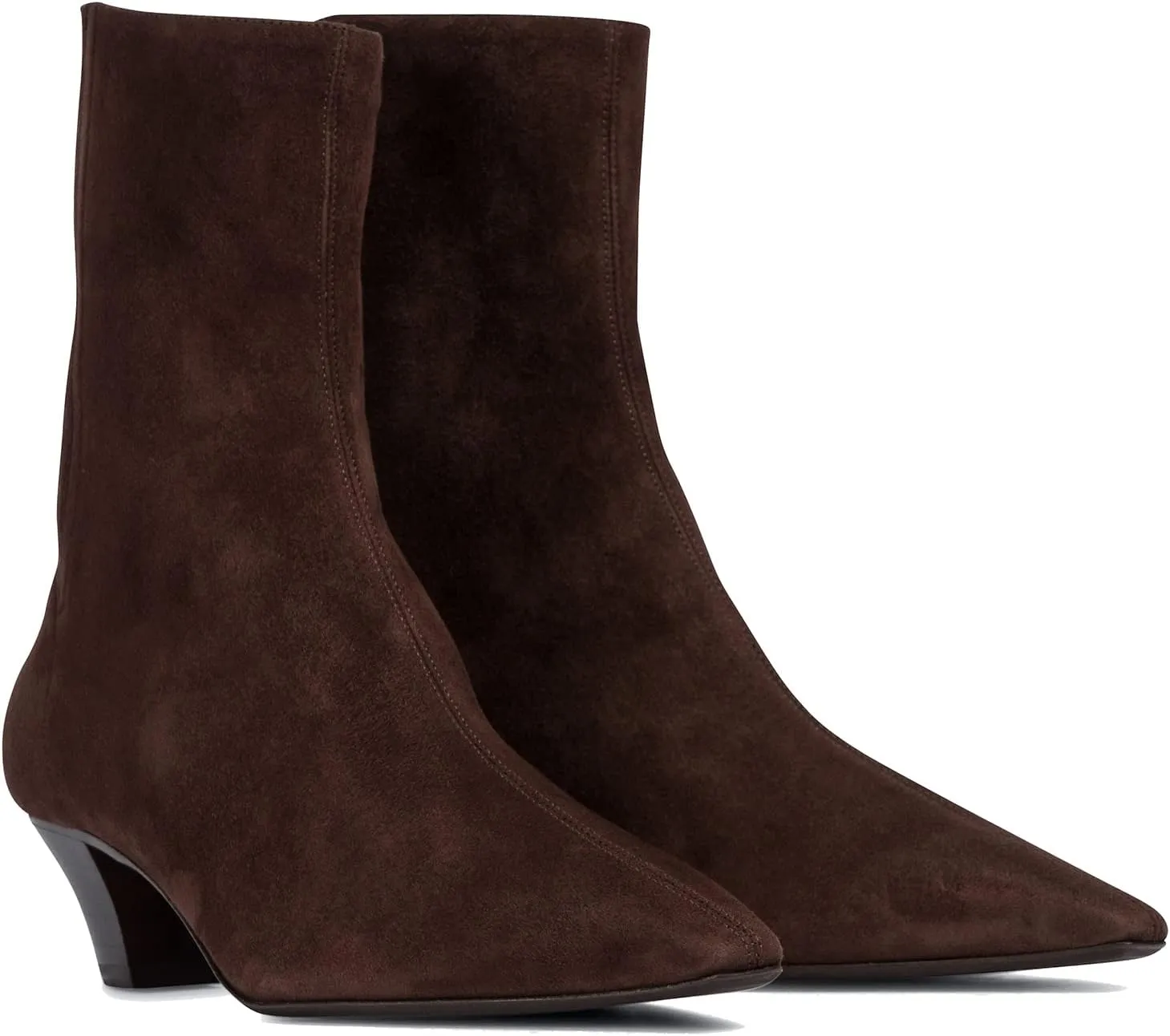 MOOMMO Women Low Chunky Stacked Heel Mid Calf Cowboy Boots Pointed Toe Back Zipper 2 Inch Mid Block Heel Crocodile Western Cowgirl Boots Suede Leather Vintage Retro Sock Boots Winter Fall 4-11 M US