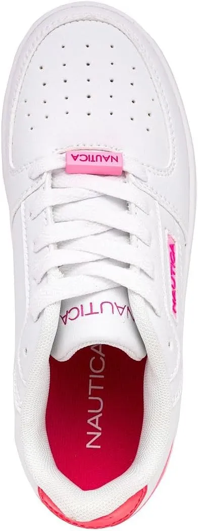 Nautica Girls Fashion Shoe - Lace-Up Low-Top Tennis Sneakers for Big Kids, Little Kids & Toddlers (Regular Heel/Platform Sole)
